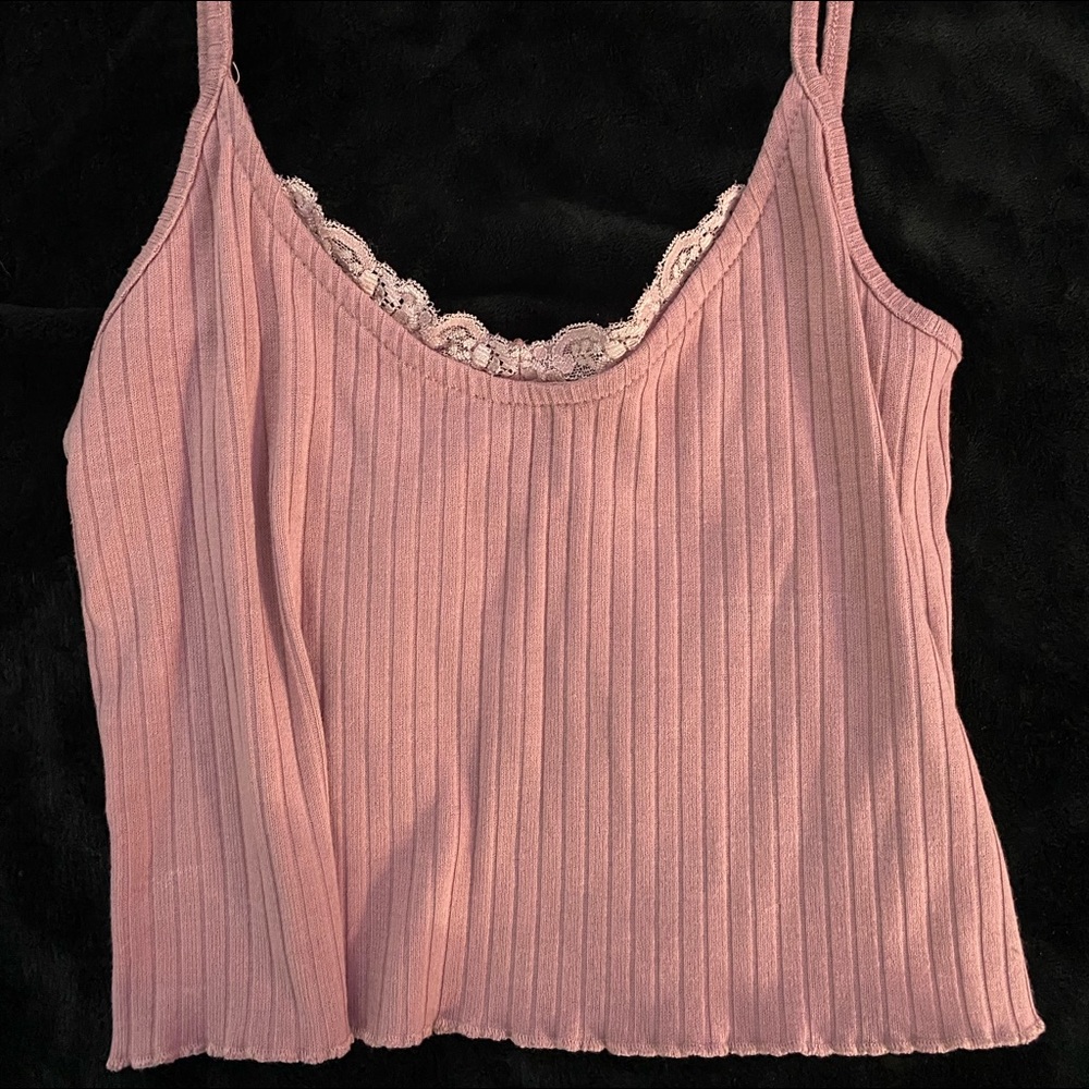Pink cropped set
